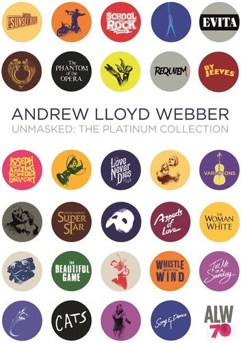 the album cover for Andrew Lloyd Webber - Unmasked: The Platinum Collection [4 CD]
