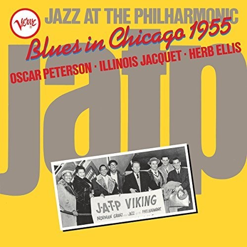 the album cover for Oscar Peterson / Jacquet,Illinois / Ellis,Herb - Jazz At The Philharmonic: Blues In Chicago 1955