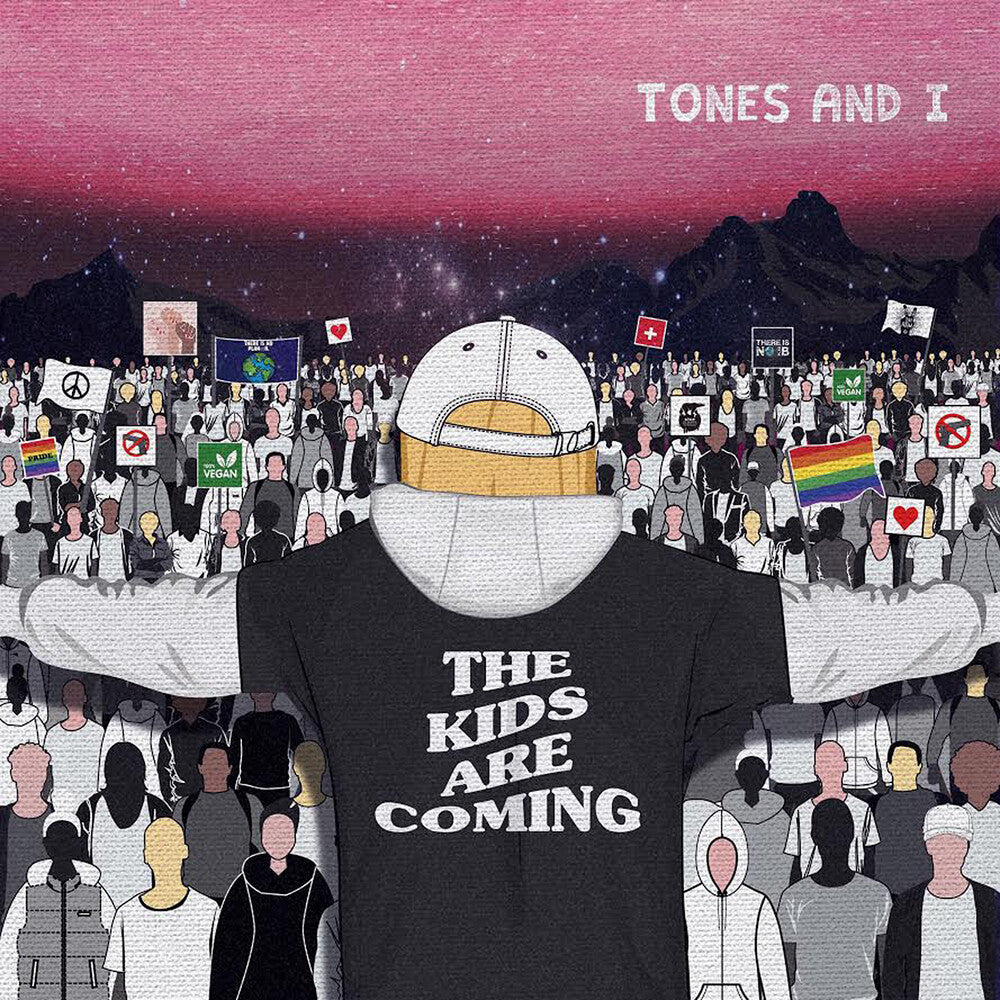 the album cover for Tones and I - Kids Are Coming