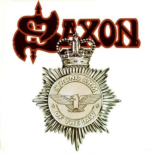 the album cover for Saxon - Strong Arm Of The Law [LP]