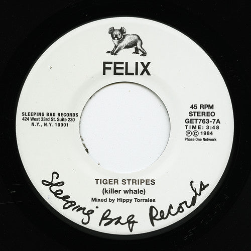 the album cover for Felix - Tiger Stripes / You Can't Hold Me Down