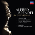 the album cover for Schumann / Brendel / Rattle / Wiener Philharmonike - Piano Concerto in a Minor / Brahms: Variations