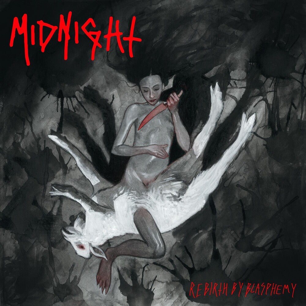 the album cover for Midnight - Rebirth By Blasphemy [LP]