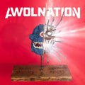 the album cover for Awolnation - Angel Miners & The Lightning Riders [Limited Edition Red LP]