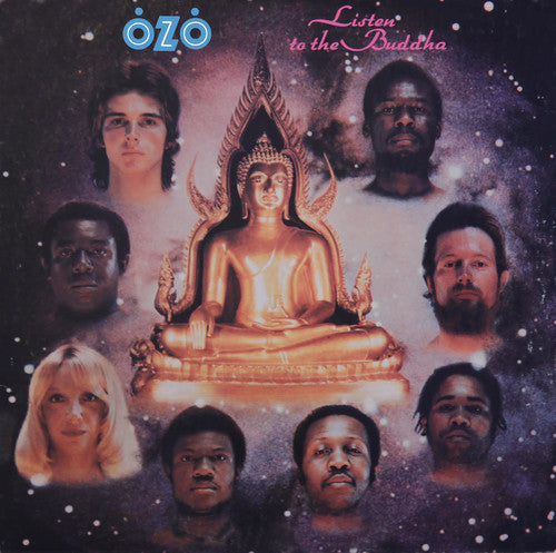 the album cover for Ozo - Listen to the Buddah
