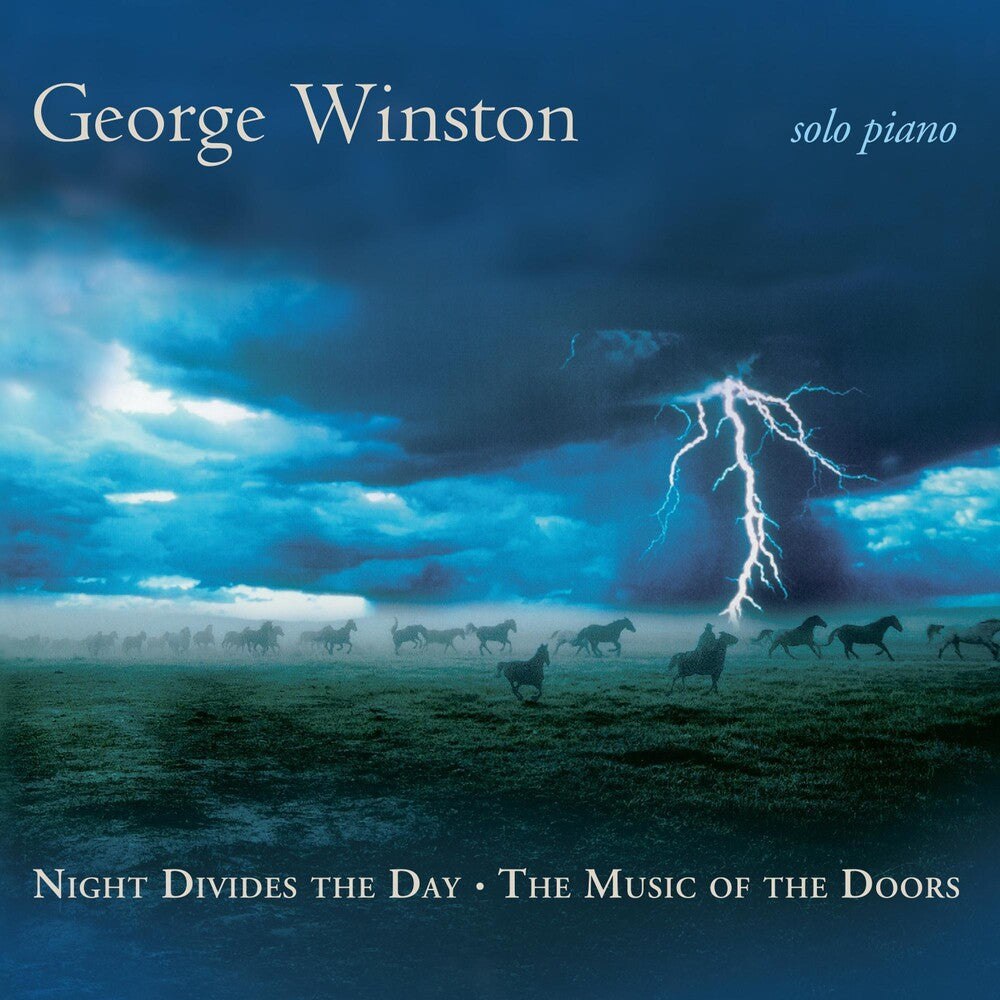 the album cover for George Winston - Night Divides The Day: The Music Of The Doors
