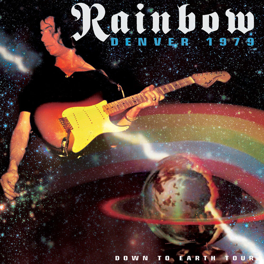 the album cover for Rainbow - Denver 1979 (Blue) [Colored Vinyl] [Deluxe] (Grn) [Limited Edition] (Red)