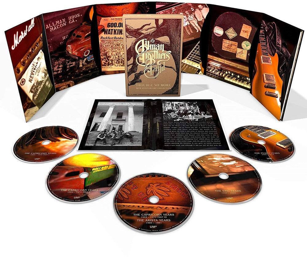 the album cover for The Allman Brothers Band - Trouble No More: 50th Anniversary Collection [5-CD Box Set]