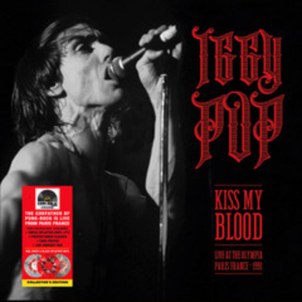the album cover for Iggy Pop - Kiss My Blood (Live In Paris 1991) [RSD Drops Aug 2020]