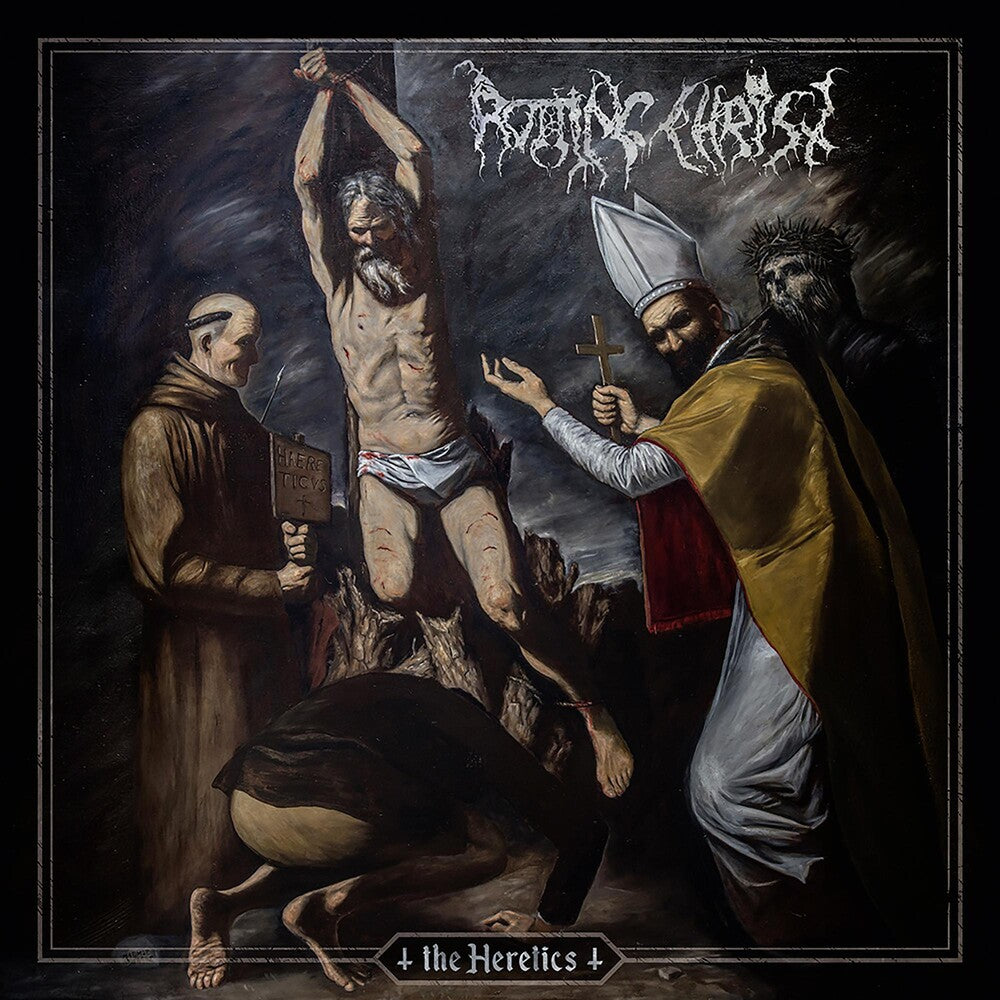 the album cover for Rotting Chist - Heretics [Colored Vinyl] (Gate) [Limited Edition] (Red)