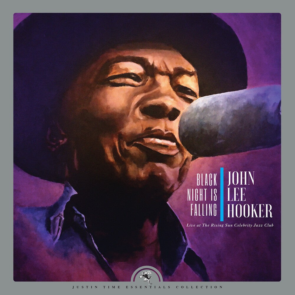 the album cover for John Lee Hooker - Black Night Is Falling: Live At The Rising Sun Celebrity Jazz Club