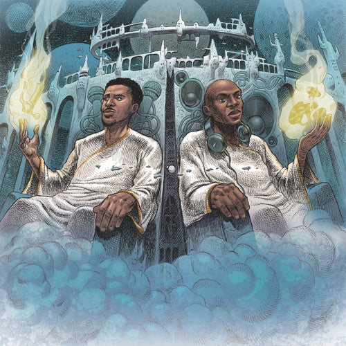the album cover for Blu & Nottz - Gods In The Spirit, Titans In The Flesh