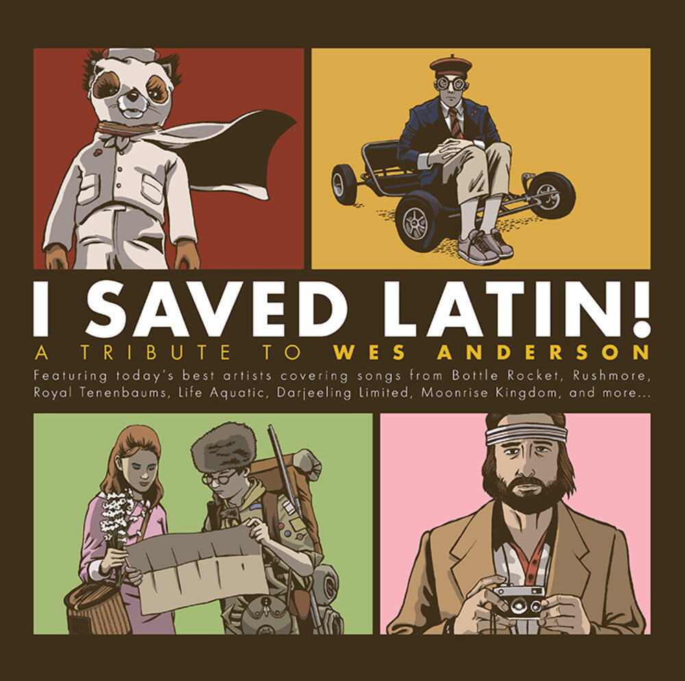 the album cover for Various Artists - I Saved Latin! A Tribute To Wes Anderson [RSD Drops Sep 2020]