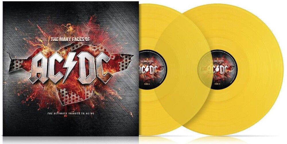 the album cover for Many Faces Of Ac/Dc / Various - Many Faces Of Ac/Dc / Various [Limited Edition] [180 Gram] (Ylw)