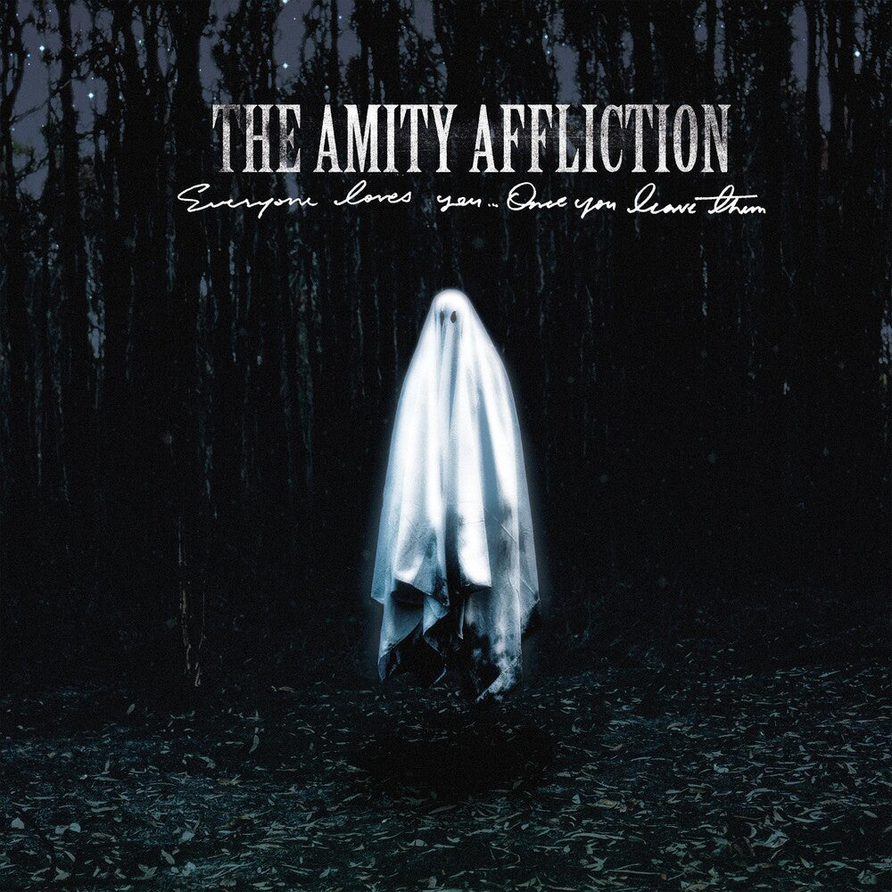 the album cover for The Amity Affliction - Everyone Loves You... Once You Leave Them [Indie Exclusive Limited Edition Black/White with Grey Splatter LP] 