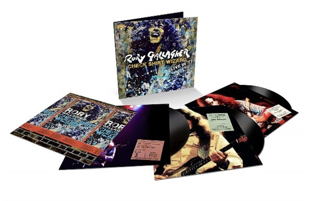 the album cover for Rory Gallagher - Check Shirt Wizard - Live In '77