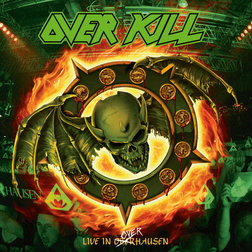 the album cover for Overkill - Horrorscope (Live In Overhausen) [Orange w/ Gree & Yellow Splatter 2LP]