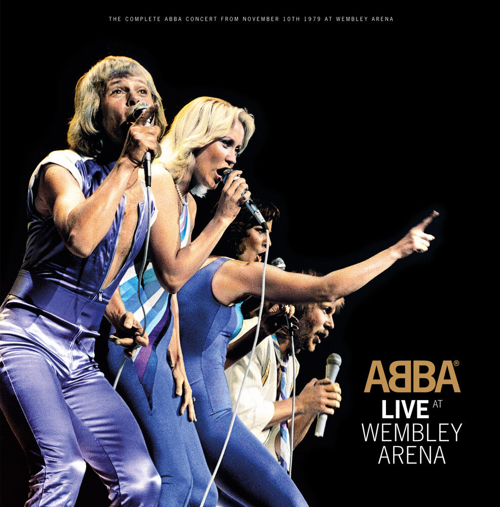 the album cover for ABBA - Live At Wembley Arena [3 LP]