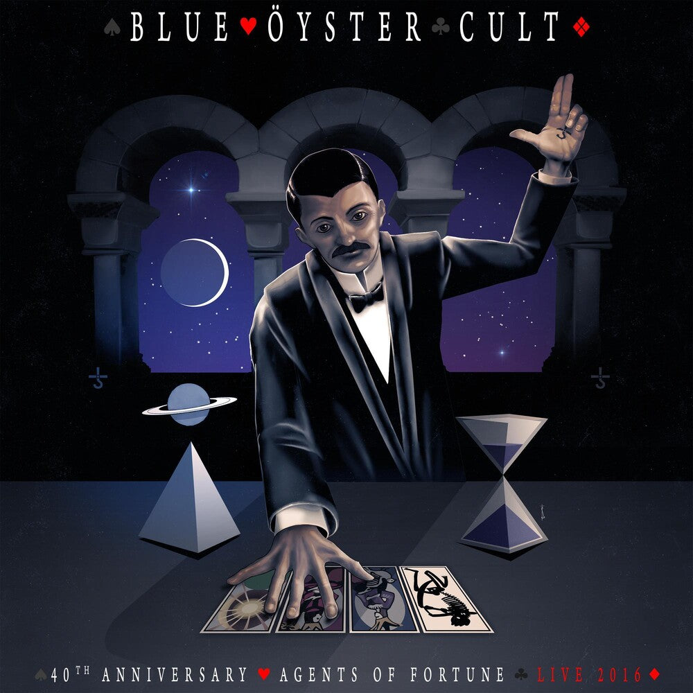 the album cover for Blue Oyster Cult - 40th Anniversary - Agents Of Fortune - Live 2016 [LP]