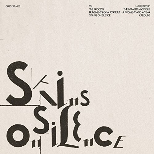 the album cover for Girls Names - Stains On Silence