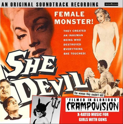 the album cover for She Devil Filmed In Glorious Crampovision / Ost - She Devil: Filmed In Glorious Crampovision (Original Soundtrack)
