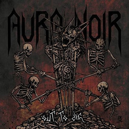 the album cover for Aura Noir - Out To Die [Colored Vinyl] (Red) (Ylw) (Uk)