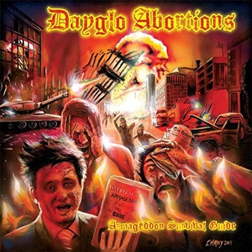 the album cover for Dayglo Abortions - Armageddon Survival Guide