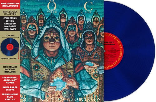 the album cover for Blue Oyster Cult - Fire of Unknown Origin (Translucent Blue Vinyl)