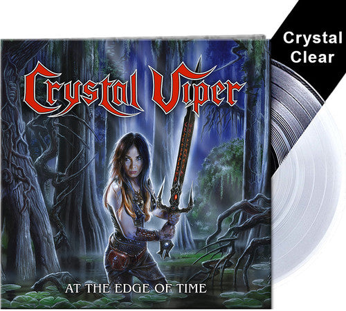 the album cover for Crystal Viper - At The Edge Of Time (10in) [Clear Vinyl]