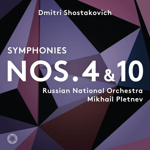 the album cover for Shostakovich / Pletnev - Symphonies 4 & 10