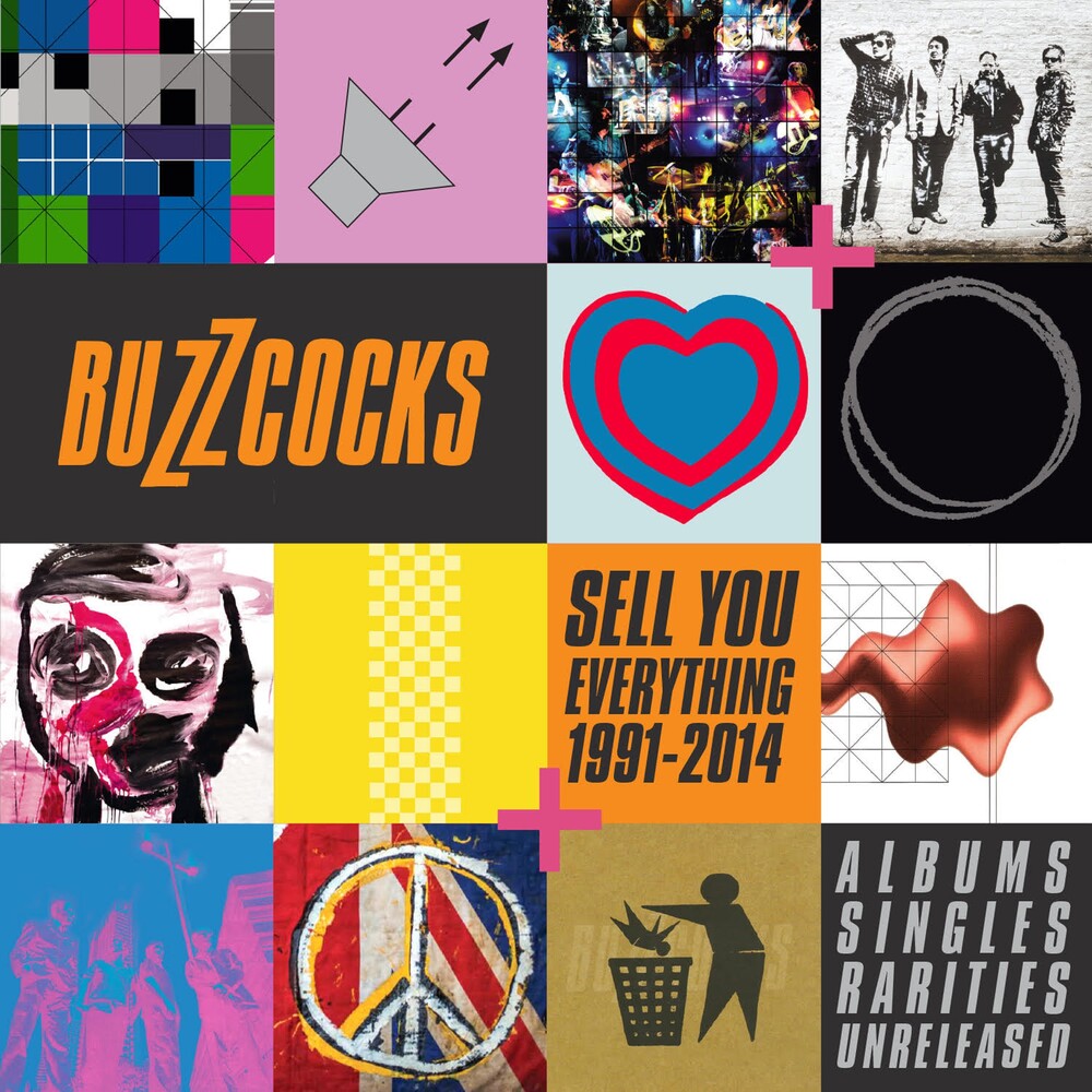 the album cover for Buzzcocks - Sell You Everything (1991-2004) Albums, Singles, Rarities, Unreleased