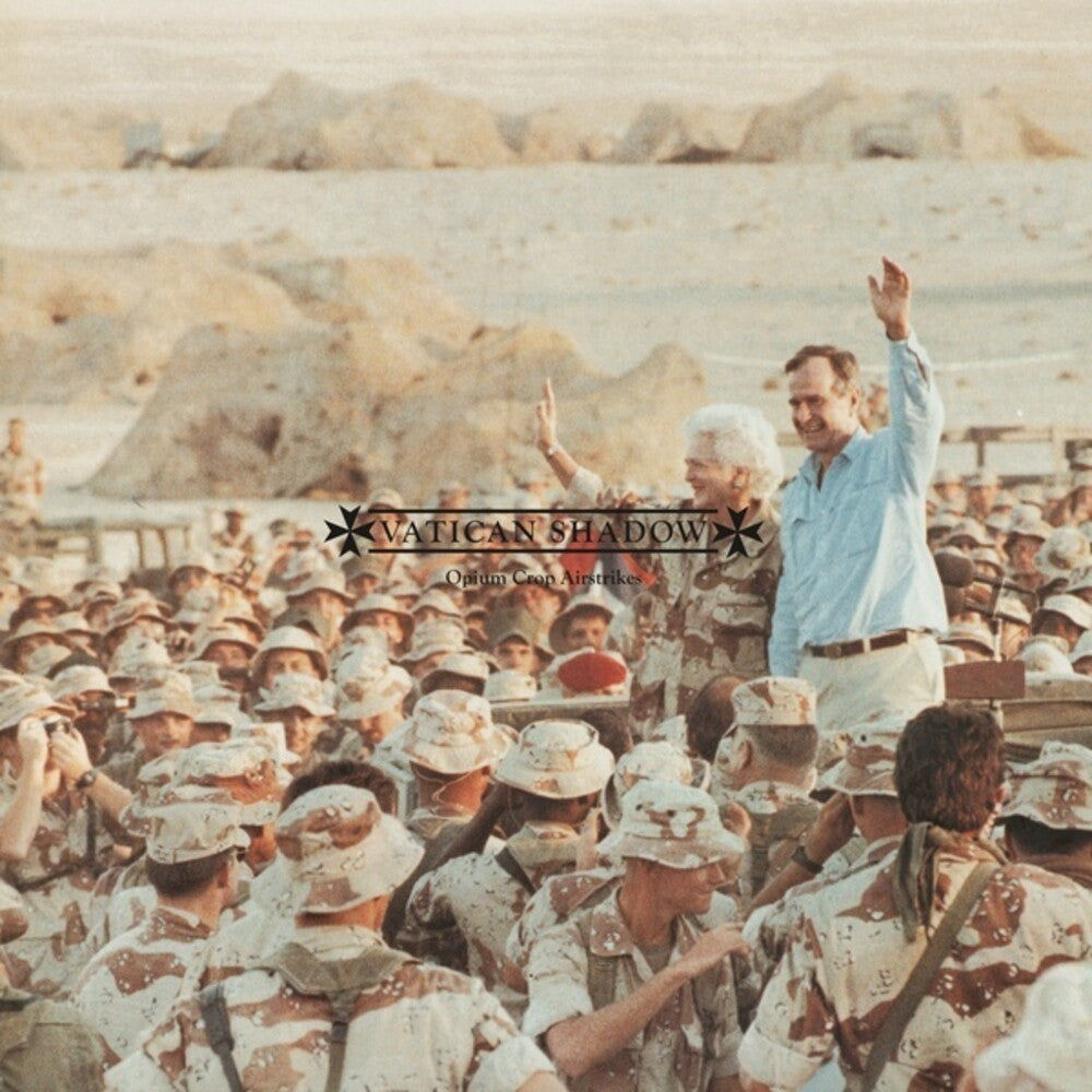 the album cover for Vatican Shadow - Opium Crop Airstrikes