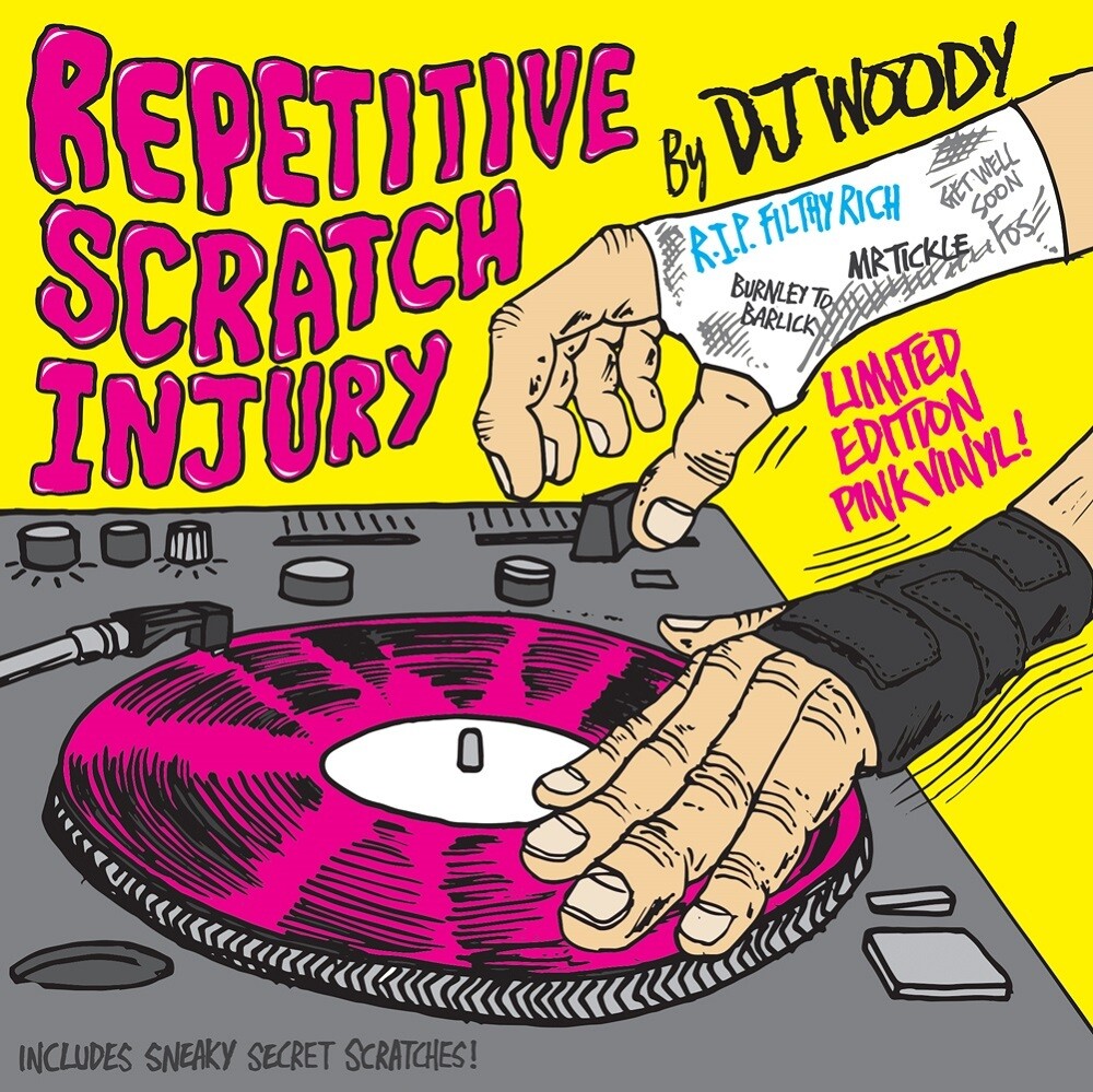 the album cover for Dj Woody - Repetitve Scratch Injury