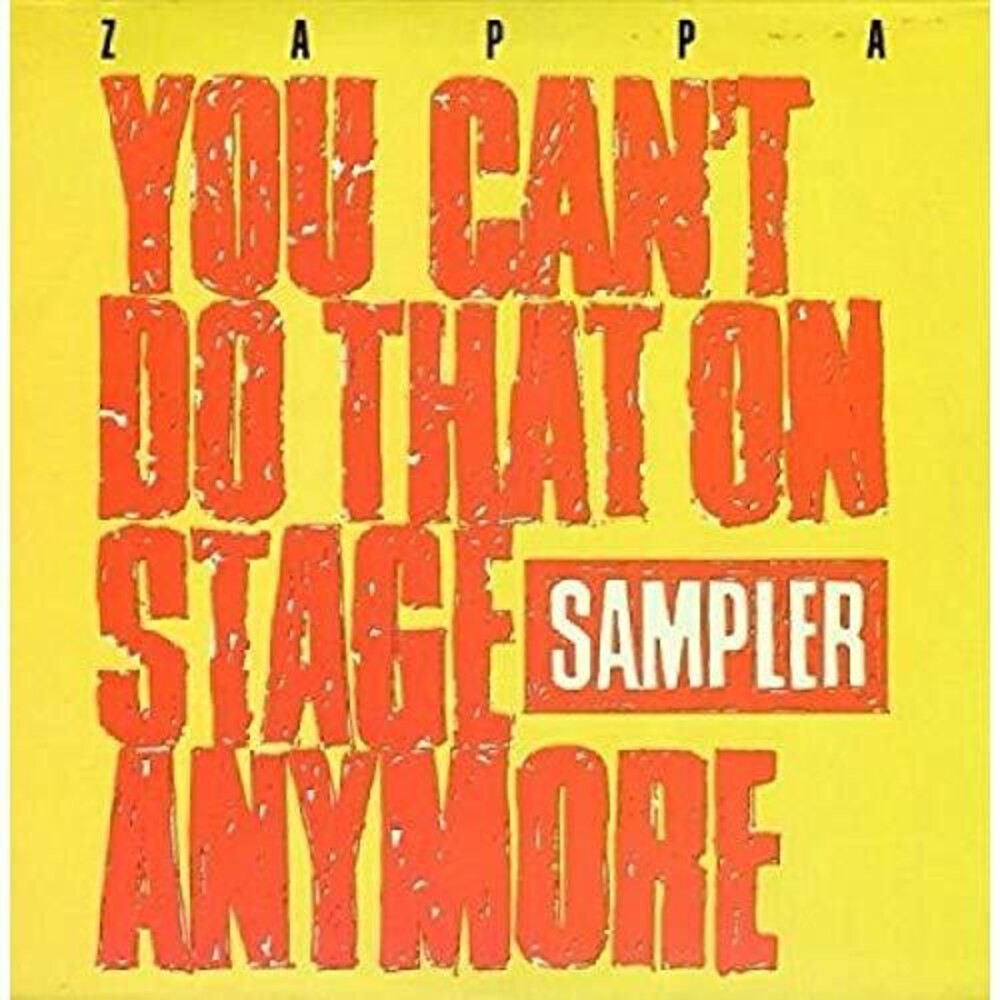 the album cover for Frank Zappa - You Can't Do That On Stage Anymore (Sampler) [RSD Drops Oct 2020]
