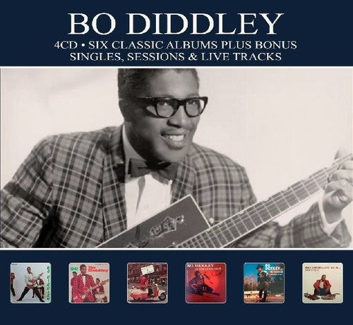 the album cover for Bo Diddley - 6 Classic Albums Plus