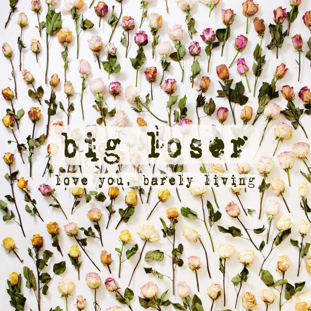 the album cover for big loser - Love You, Barely Living