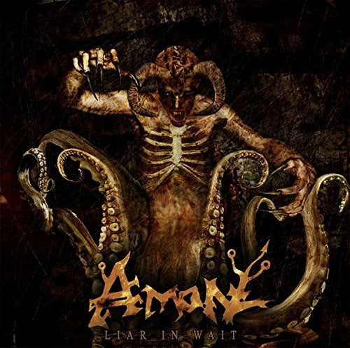 the album cover for Amon - Liar In Wait