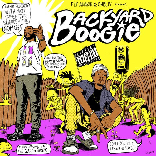 the album cover for Fly Anakin & Ohbliv - Backyard Boogie