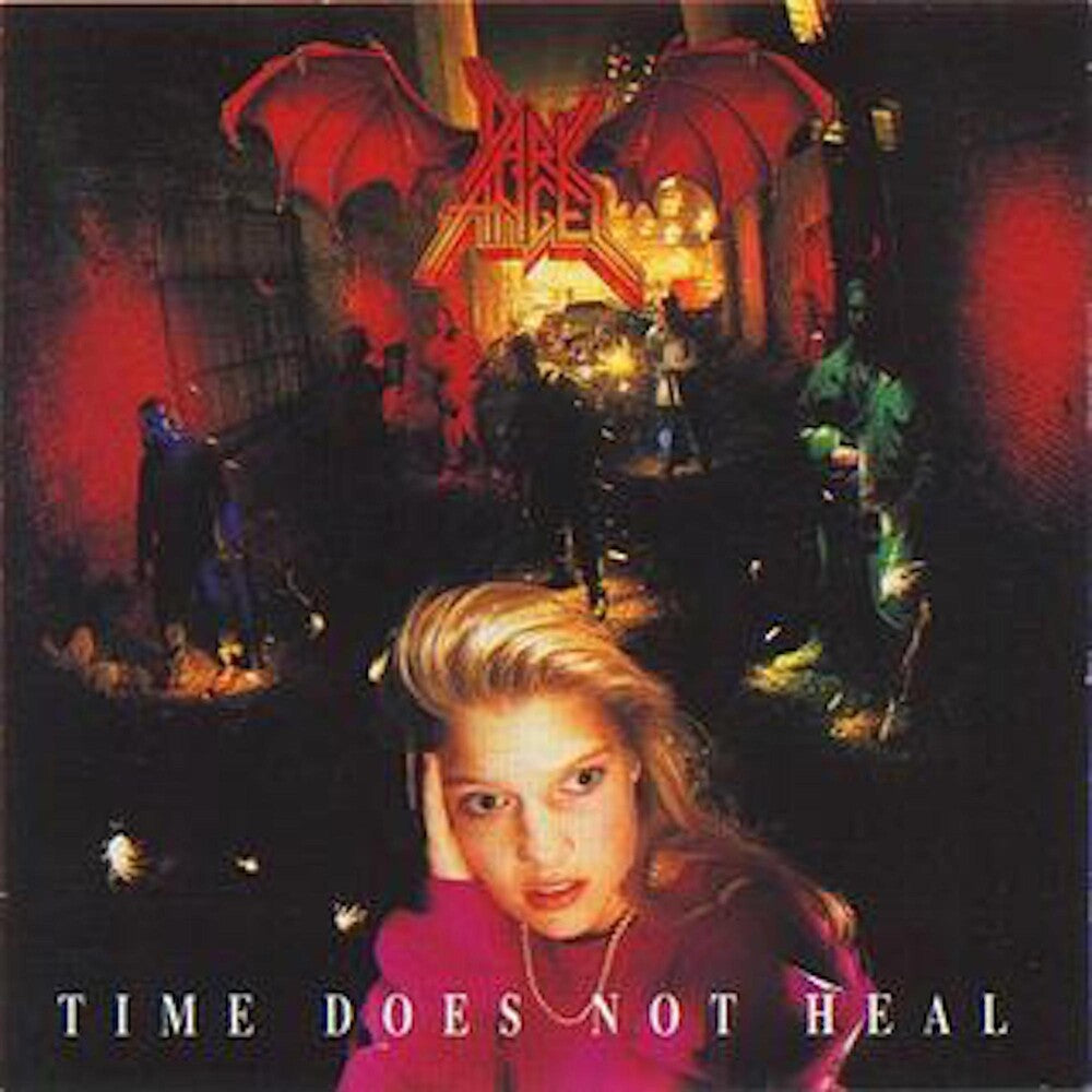 the album cover for Dark Angel - Time Does Not Heal [Indie Exclusive Limited Edition Red/Yellow 2LP]