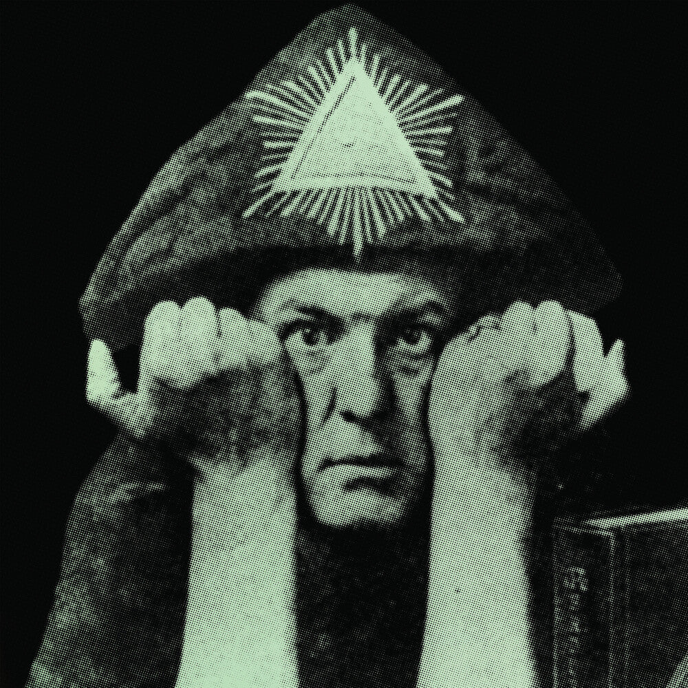the album cover for Aleister Crowley - The Black Magick Masters - Limited Edition Glow In The Dark Vinyl