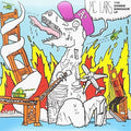 the album cover for Mc Lars - The Zombie Dinosaur