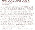 the album cover for Phill Niblock - Niblock For Celli / Celli Plays Niblock