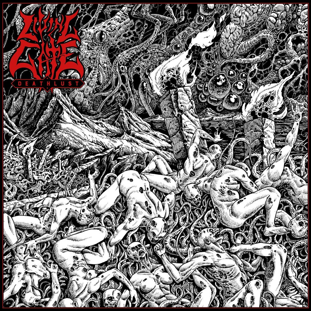 the album cover for Living Gate - Deathlust