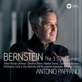 the album cover for Antonio Pappano - Bernstein: Symphonies Nos. 1 - 3 Prelude Fugue & Riffs
