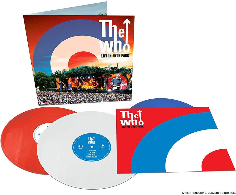 the album cover for The Who - Live In Hyde Park (Blue) [Colored Vinyl] [Limited Edition] (Red) (Wht)