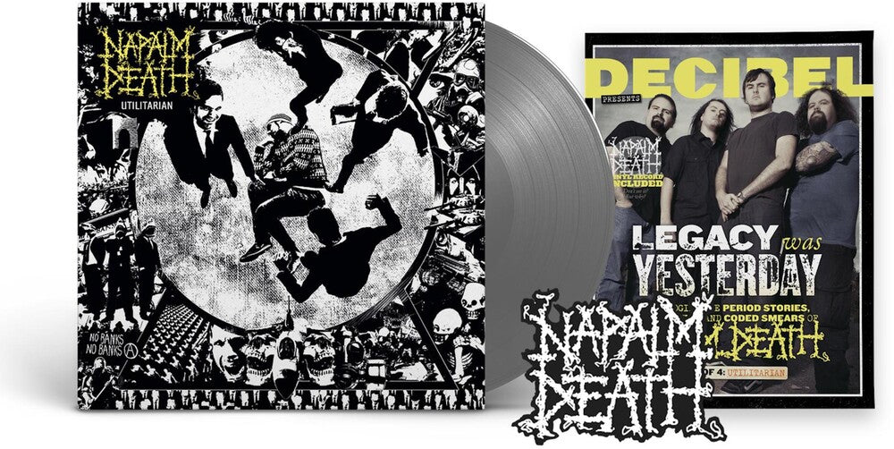 the album cover for Napalm Death - Utilitarian (Decibel Edition) [Indie Exclusive Limited Edition Black Ice LP]