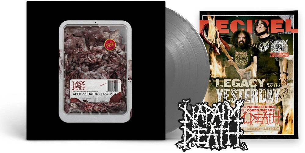 the album cover for Napalm Death - Apex Predator (Decibel Edition) [Indie Exclusive Limited Edition Black Ice LP]