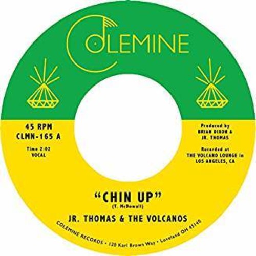the album cover for JrThomas & Volcanos - Chin Up / Spellbound