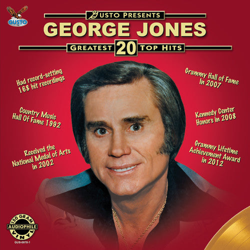 the album cover for George Jones - Greatest 20 Top Hits [LP]