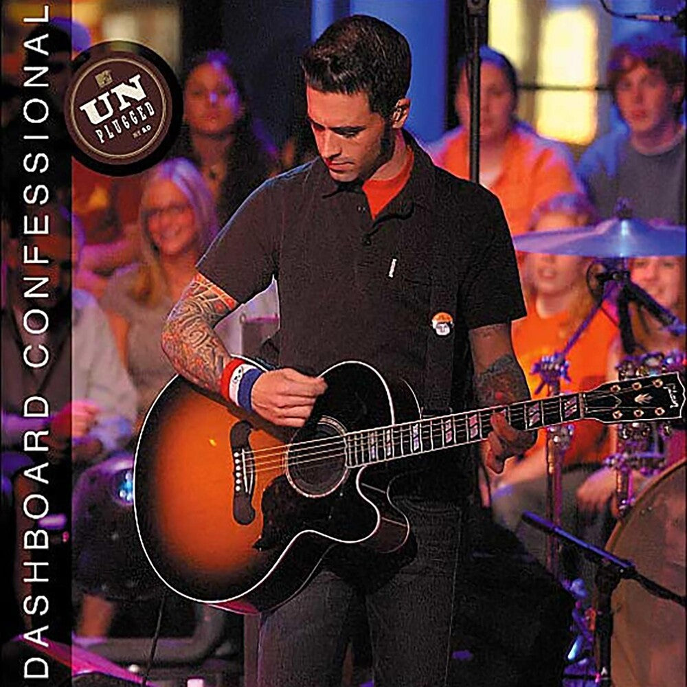 the album cover for Dashboard Confessional - Mtv Unplugged 2.0 [Indie Exclusive Limited Edition Cloudy Red/Peach LP]